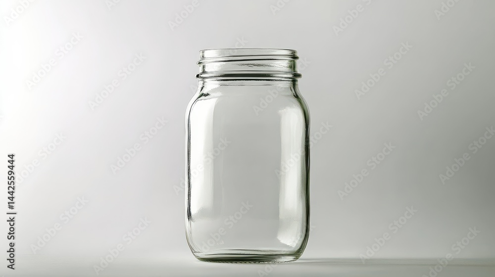 A simple glass mason jar A simple glass mason jar
