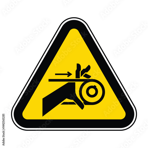 Hand Entanglement Belt Drive Symbol Sign  Isolate On White Background,Vector Illustration EPS.10