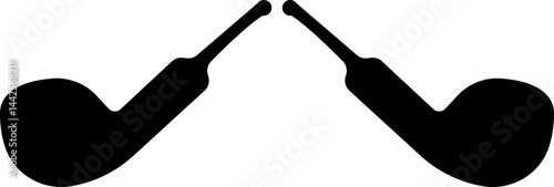Tobacco pipes icon . Cigarette vector logo design Smoking Pipe silhouette isolated on transparent background Vintage old fashion addiction tool cigarette usually smoked by elderly people