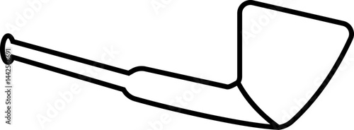 Tobacco pipes icon . Cigarette vector logo design Smoking Pipe silhouette isolated on transparent background Vintage old fashion addiction tool cigarette usually smoked by elderly people