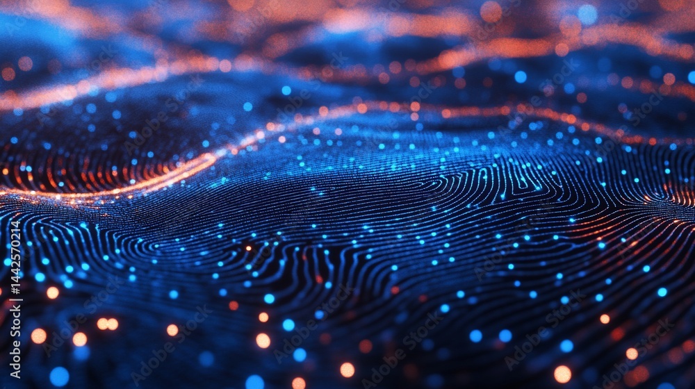Abstract Futuristic Technology Background with Glowing Particles and Lines Abstract Futuristic Technology Background with Glowing Particles and Lines