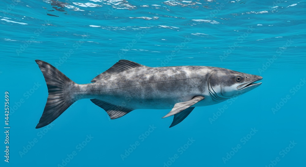 Fototapeta premium Fish Swimming in Blue Water