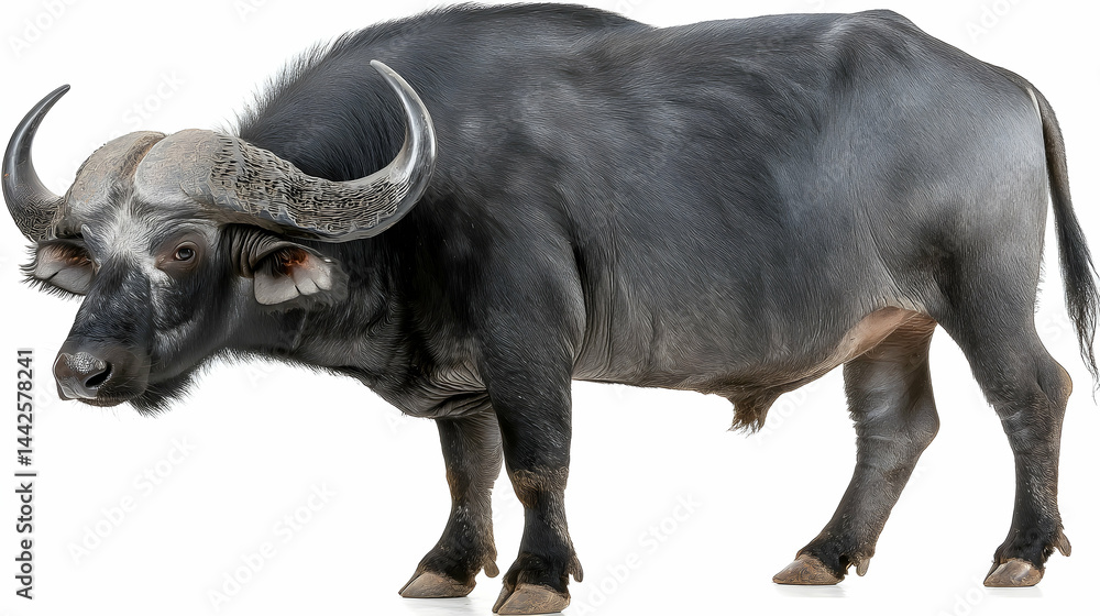 Obraz premium Buffalo Isolated on White