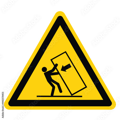 Body Crush Tip over Hazard Symbol Sign, Vector Illustration, Isolate On White Background Label .EPS10