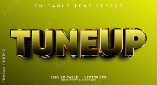  tuneup 3d vector text effect with modern style design