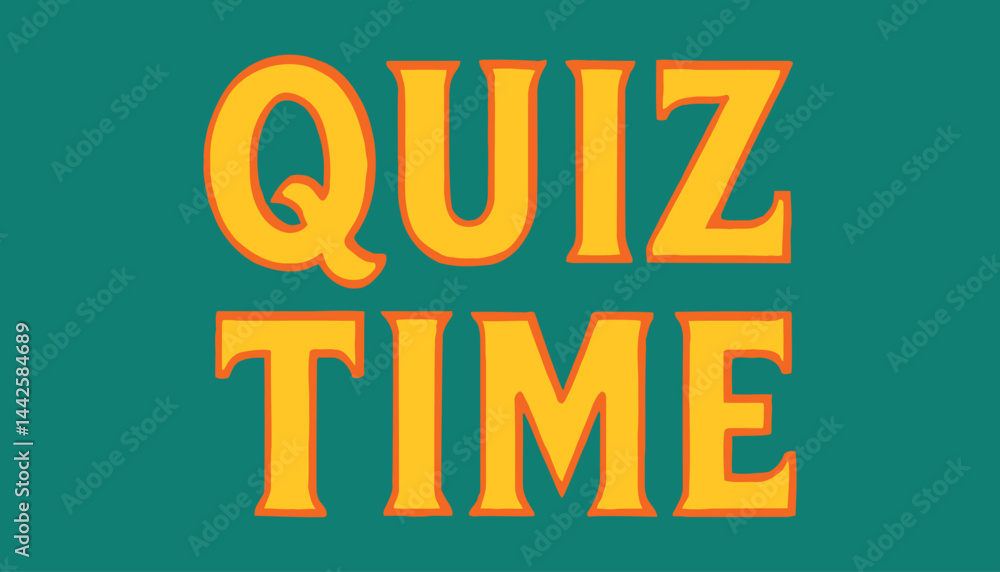 Quiz Time Text Graphic Design Element Quiz Time Text Graphic Design Element