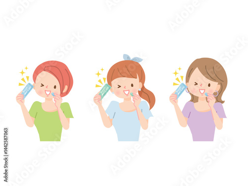 ブレスケアをする女性達