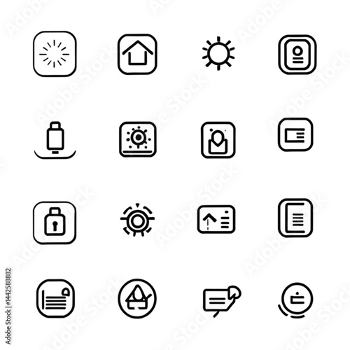 ホームとビジネス関連のアイコンセット｜Home and Business Icon Set