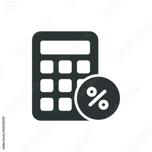 Calculation icon. Solid glyph series icon