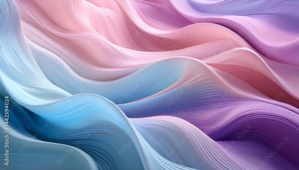 Fototapeta premium abstract fluid motion in pastel tones with soft waves and elegant flow