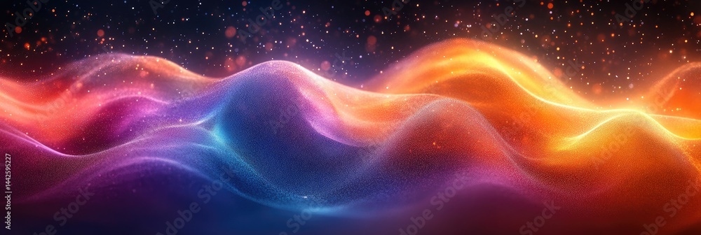 Fototapeta premium Abstract design with vibrant flowing colors