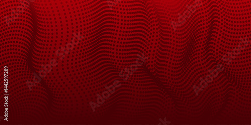 Red gradient with halftone abstract background for backdrop or presentation. Vector Illustration