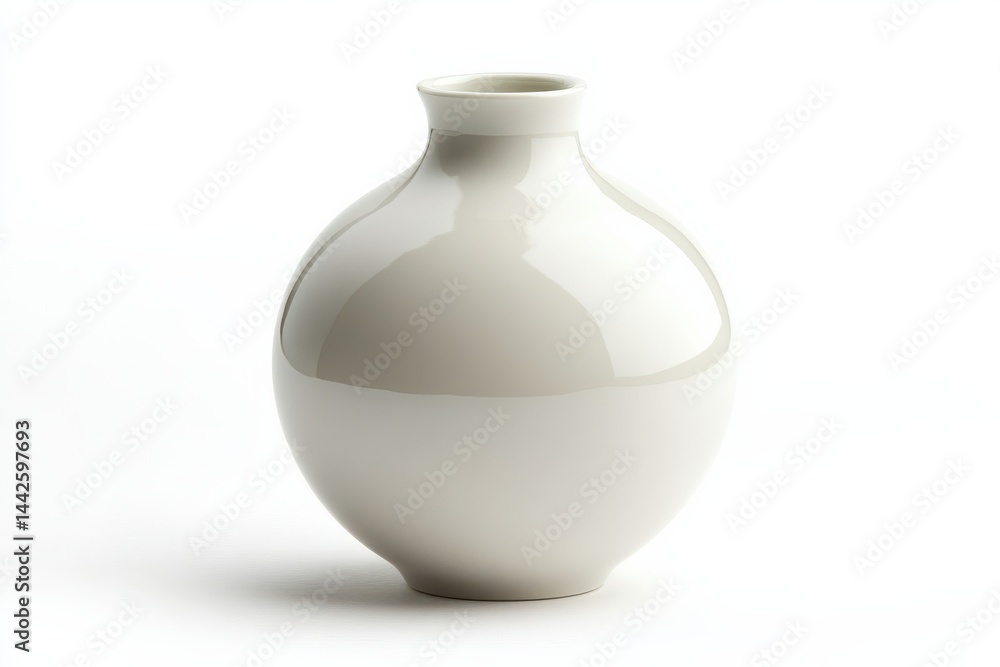 A simple ceramic white vase A simple ceramic white vase