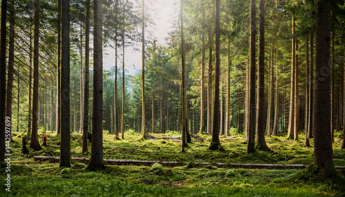forest managed sustainably with fsc certification selective logging for biodiversity protection