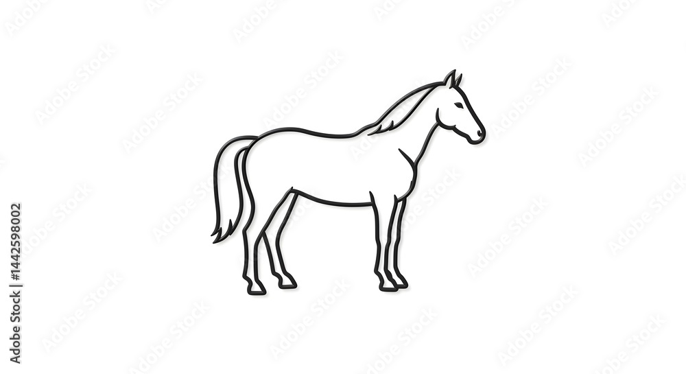 Horse Outline Illustration Horse Outline Illustration