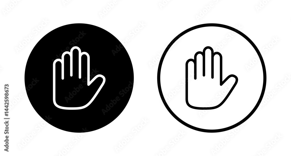 Hand icon logo design. hand sign and symbol. palm Hand icon logo design. hand sign and symbol. palm