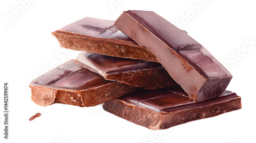 A stack of chocolate bars