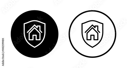 house insurance icon logo design. house protection sign and symbol