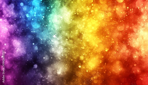 Rainbow bokeh lights sparkle