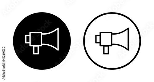 Megaphone icon logo design. Loudspeaker sign and symbol
