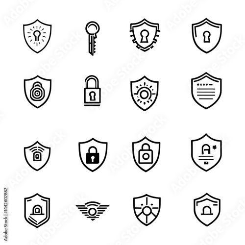 セキュリティとプライバシーアイコンセット｜Security and Privacy Icon Set