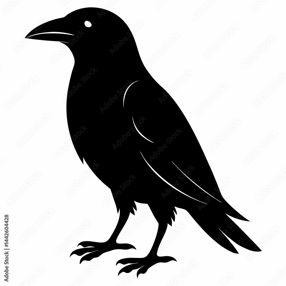 Obraz premium Flying Crow Silhouette Design