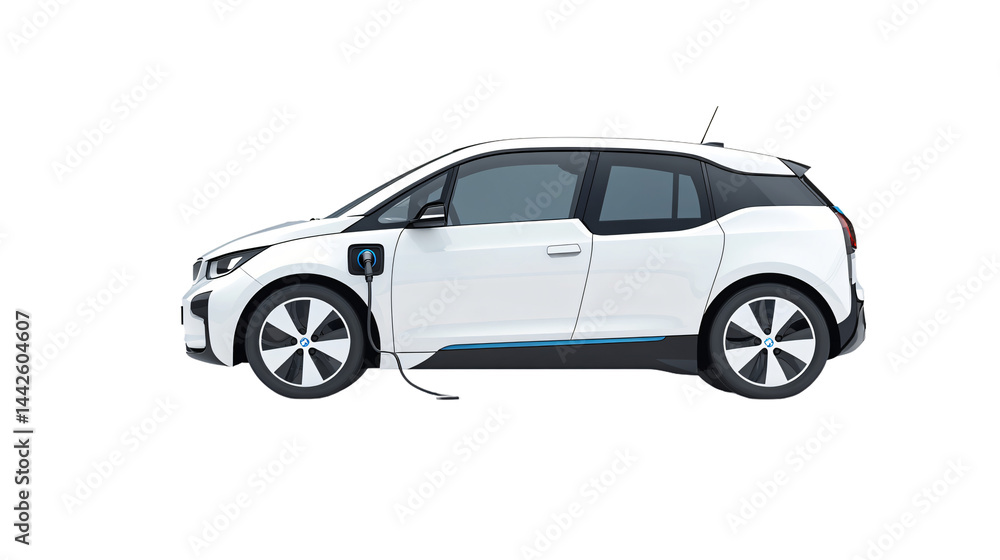 Obraz premium Modern EV Charging Station for Electric Car Concept