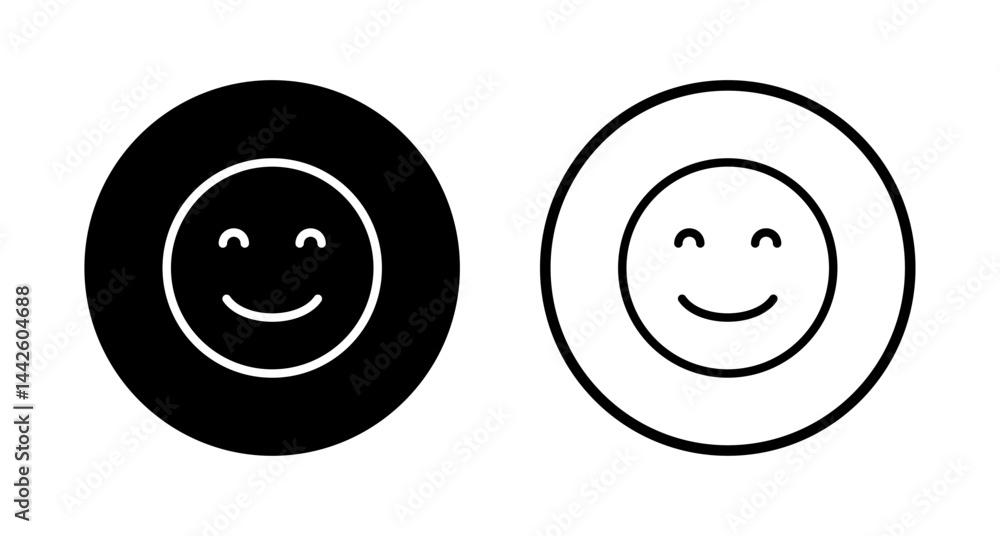 Fototapeta premium Smile icon logo design. smile emoticon icon. feedback sign and symbol