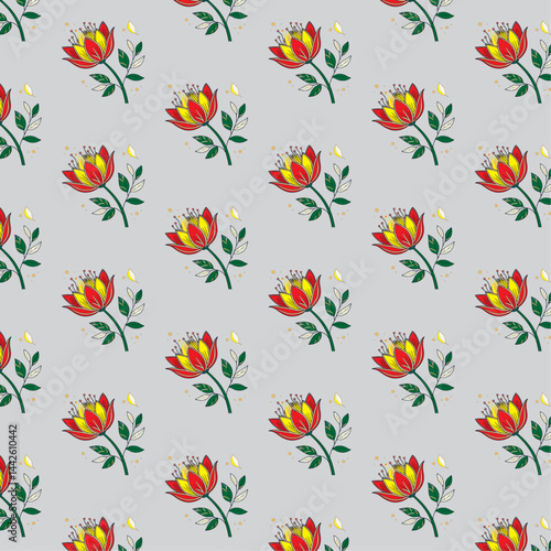 Wallpaper Mural Blooming Wellness  A Floral Harmony.eps Torontodigital.ca