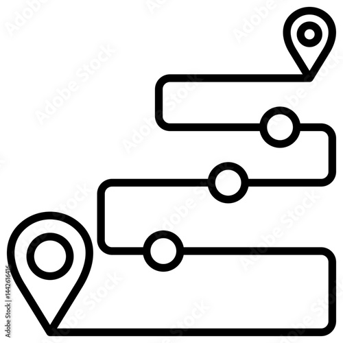 Route line icon