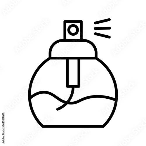 perfume bottle icon white on background