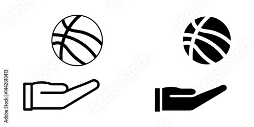 handball icon white on background