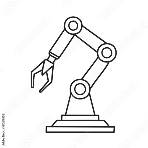 Robotic arm icon. Industrial robot