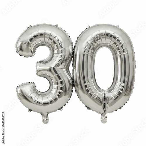 Silver Number 30 Balloons 30th Birthday Party Decorations