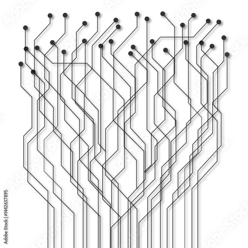 Electronic circuits board tree. 