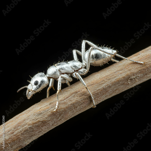 Silver Ant Macro Photography Stunning CloseUp of a Metallic Insect