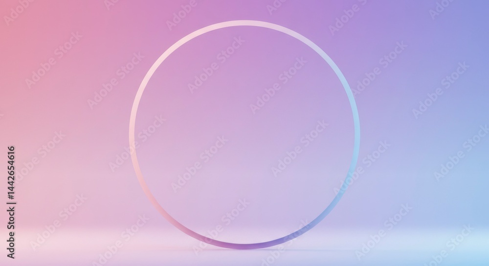 Obraz premium Minimalist Circle on Gradient Background
