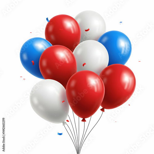Wallpaper Mural Red White Blue Balloons Torontodigital.ca