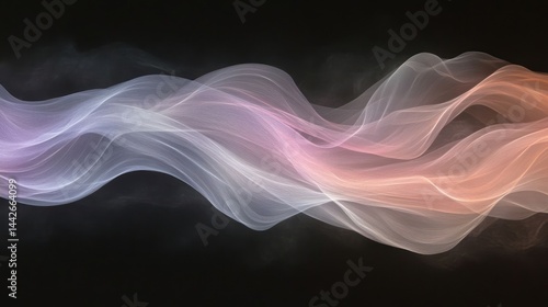 Wallpaper Mural Abstract flowing waves of color and light against a dark background. Torontodigital.ca