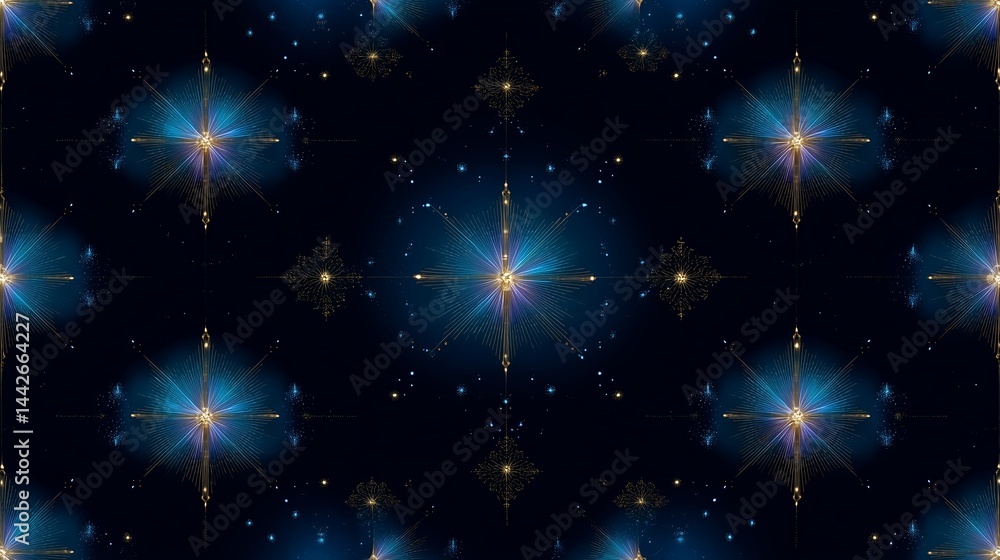 Bright cosmic stars create a mesmerizing pattern against a dark background during a digital art creation session Bright cosmic stars create a mesmerizing pattern against a dark background during a digital art creation session