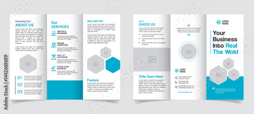 Trifold Brochure Template Design with Vector FIle