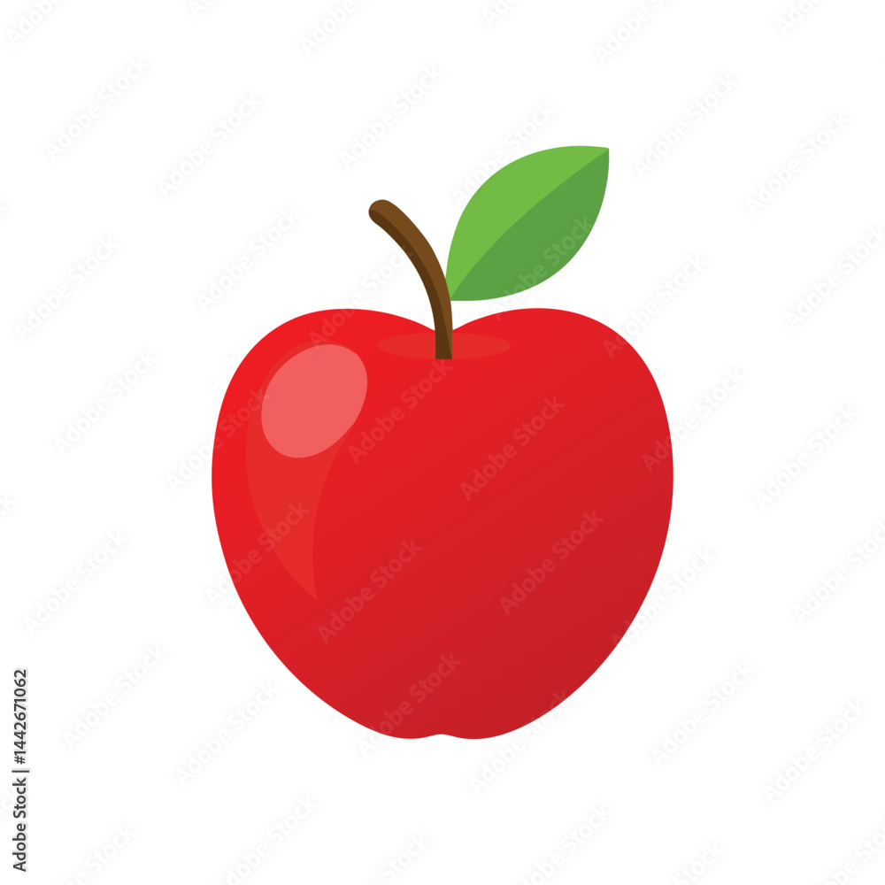 Fototapeta premium single color vector apple icon