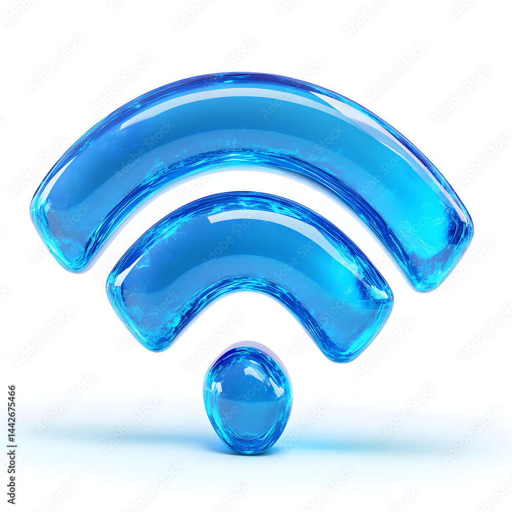 Wifi symbol representing wireless network and internet connectivity
