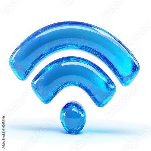 Wifi symbol representing wireless network and internet connectivity