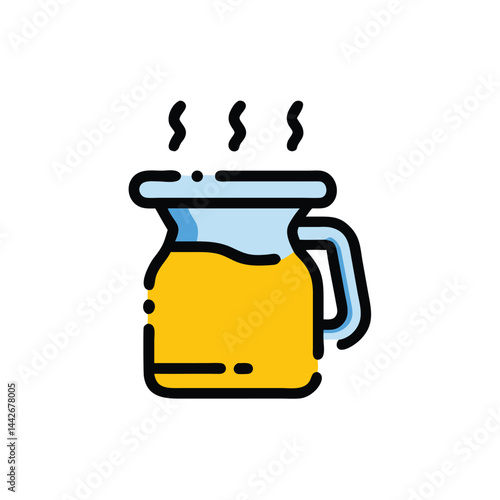 coffee pot on white background for web and graphic design