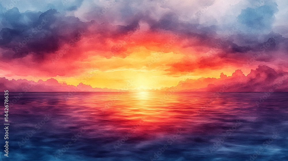 Fototapeta premium sunset in the sea