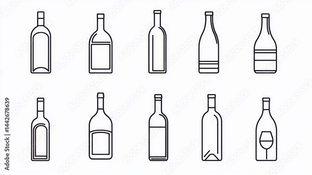 Wine Bottle Illustrations Wine Bottle Illustrations