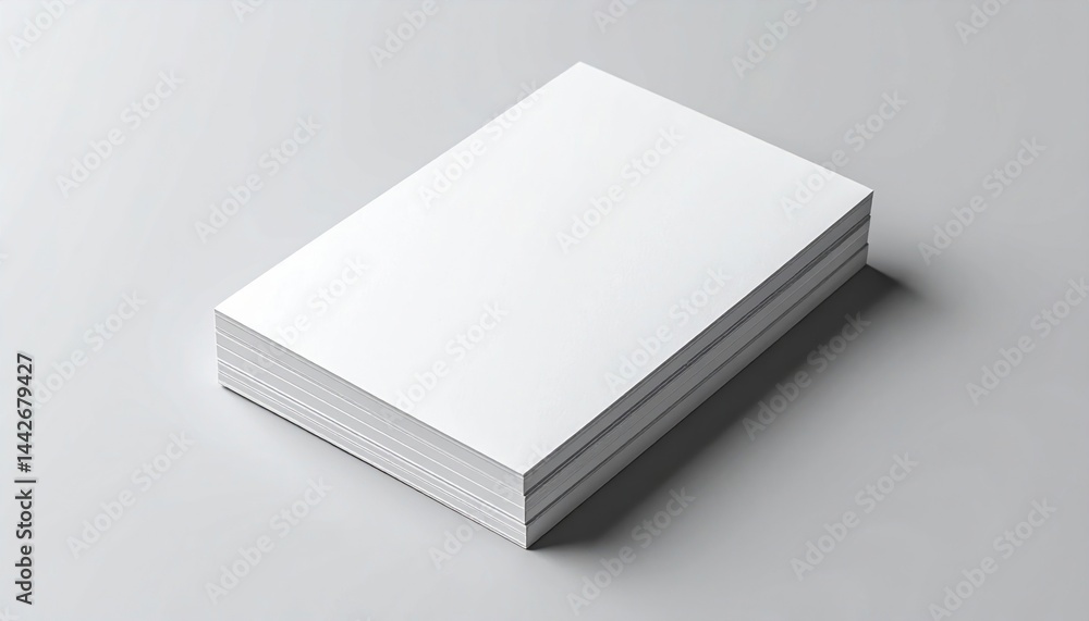 Stack of blank paper sheets for creative projects minimalist design studio environment top-down view versatile use Stack of blank paper sheets for creative projects minimalist design studio environment top-down view versatile use