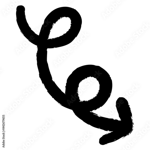 icône d'une flèche faisant des boucle, symbole d'un chemin, croissance et stratégie, fichier vectoriel