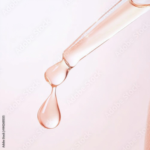 Obraz na płótnie Essential oil dropper applying oil on smooth skin, wellness and skincare concept w salonie